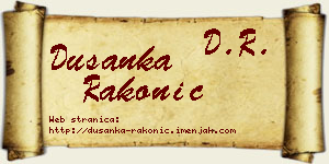 Dušanka Rakonić vizit kartica